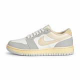 Tênis Air Jordan 1 Low - Branco/Cinza/Dourado