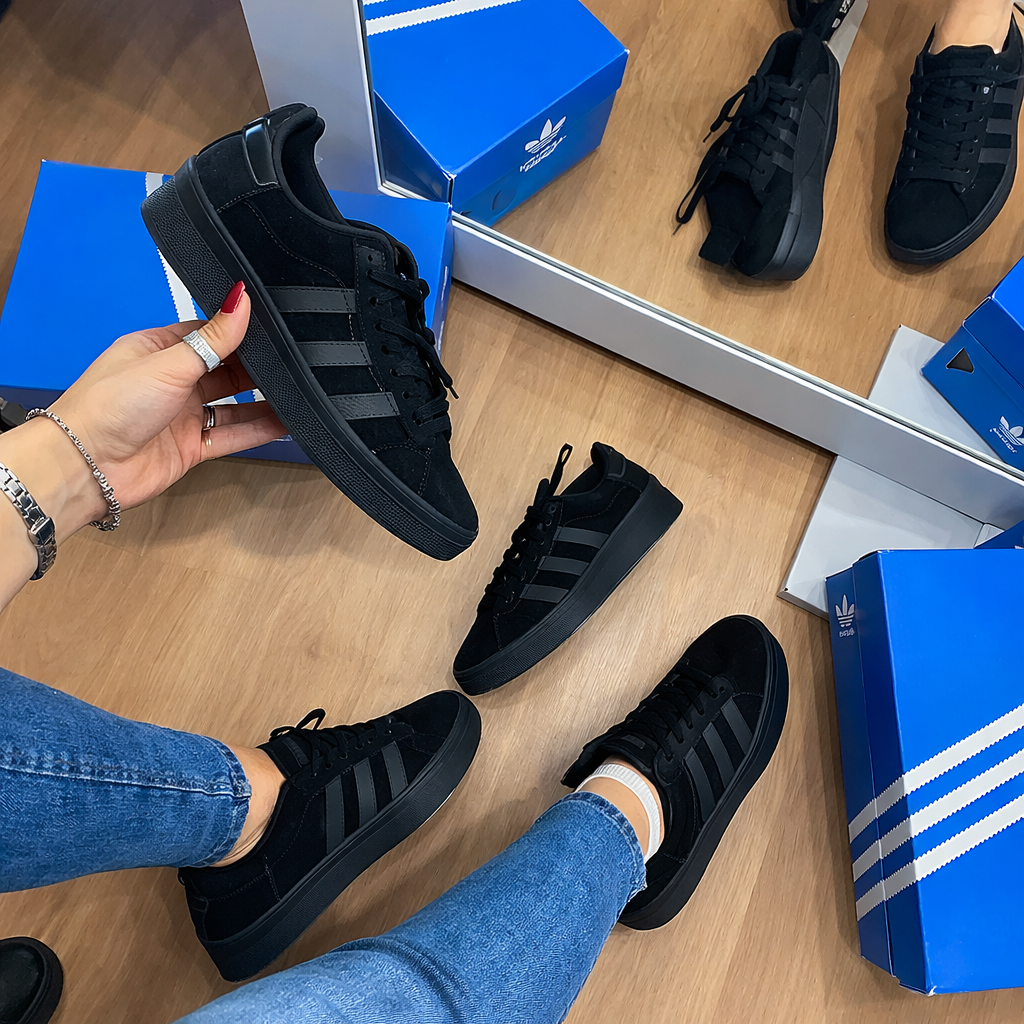 Tênis Adidas Campus bad bunny - preto/preto