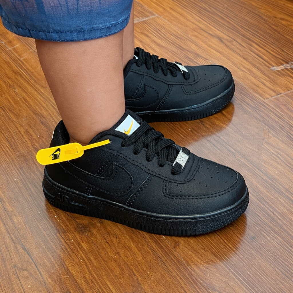 Tênis Air Force 1 Infantil - Preto