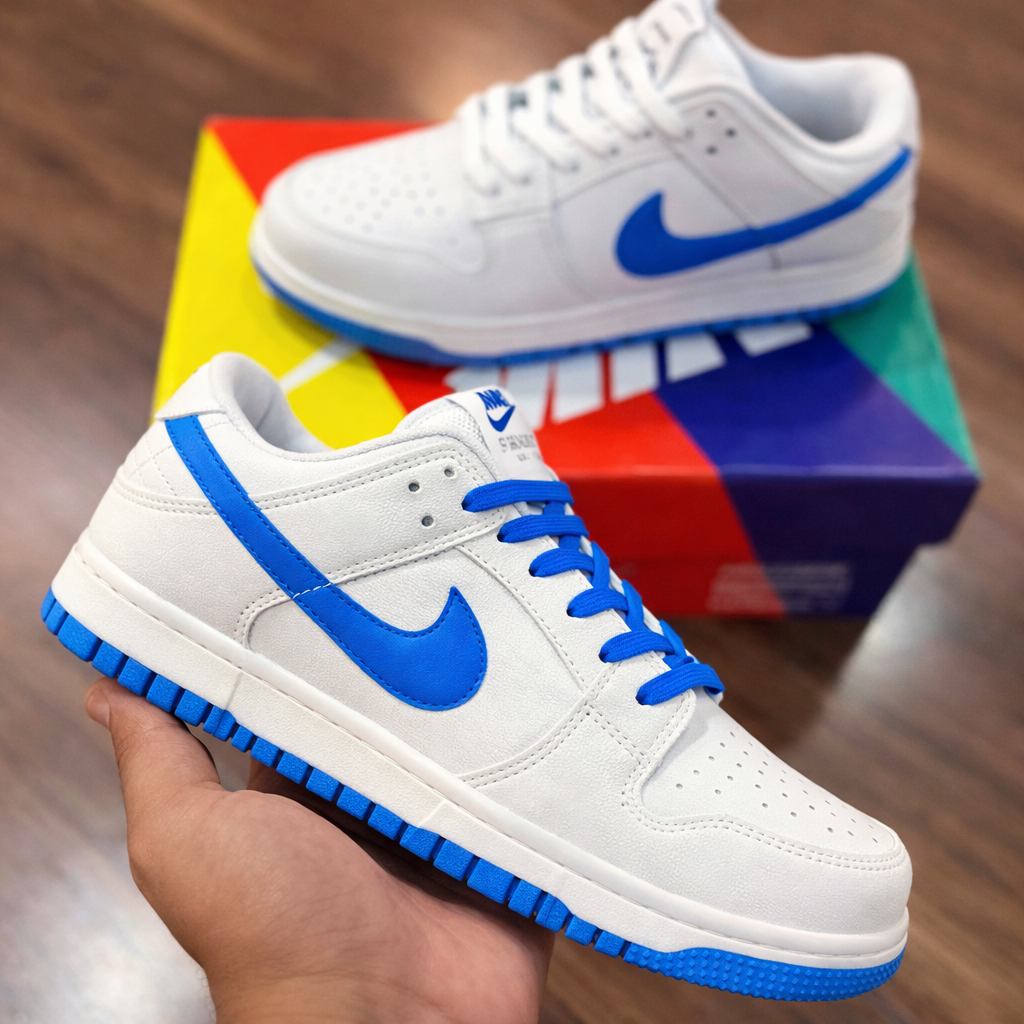 Tênis SB Dunk Low - Branco/Azul