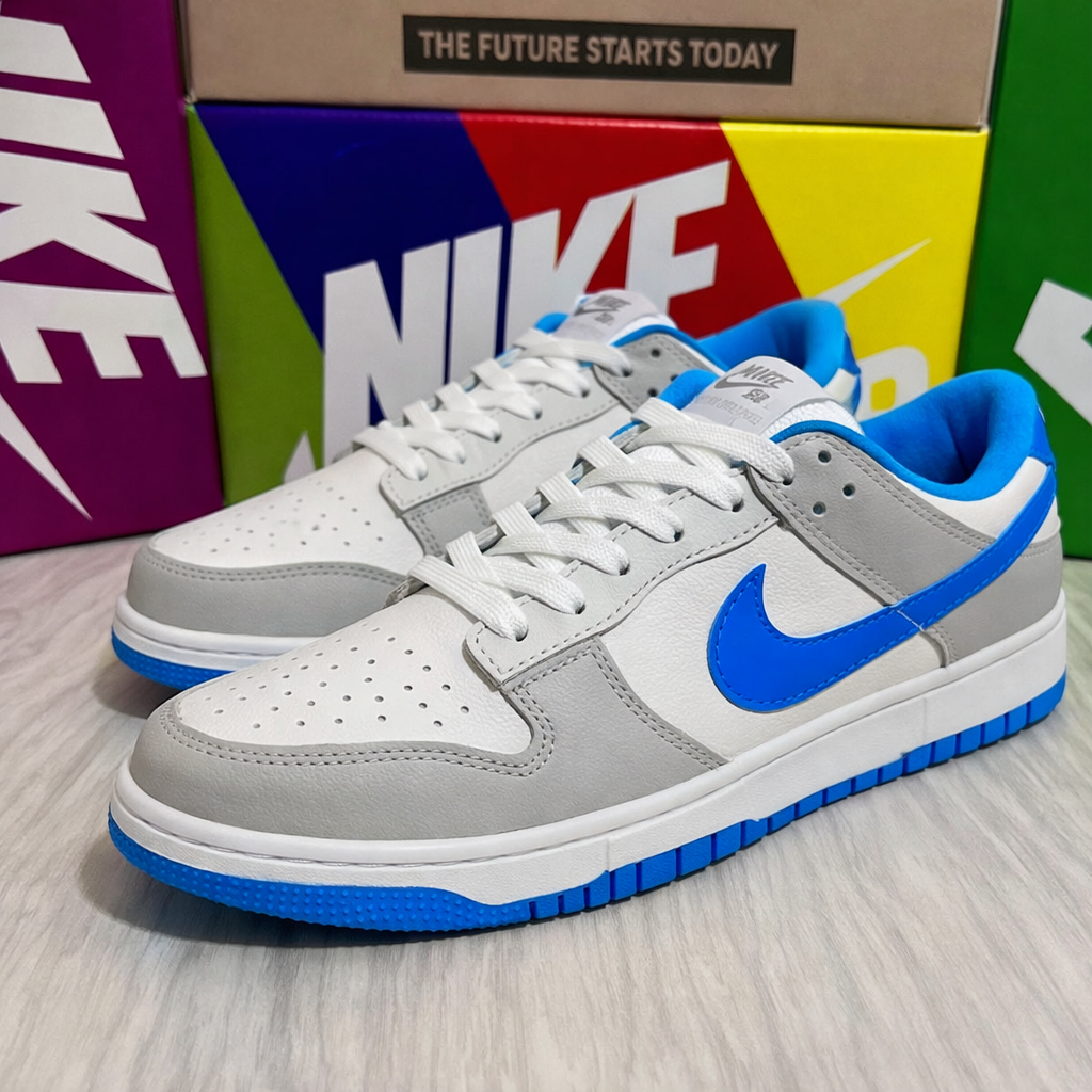Tênis SB Dunk Low - Branco/Azul