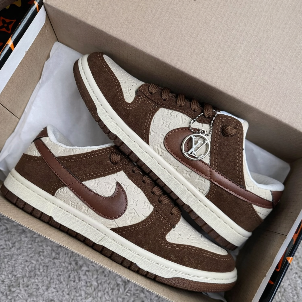 sb dunk low - Louis Vuitton bege/marrom