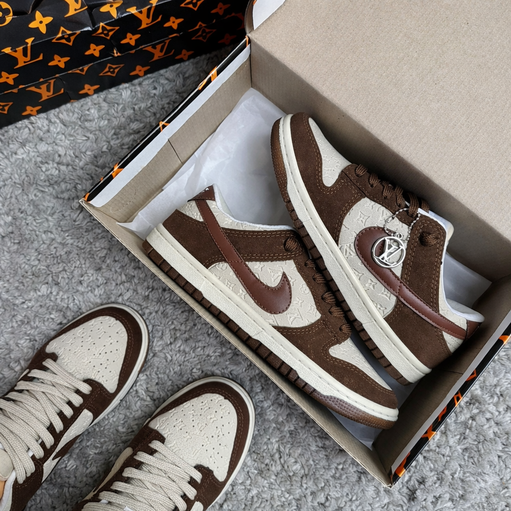 sb dunk low - Louis Vuitton bege/marrom