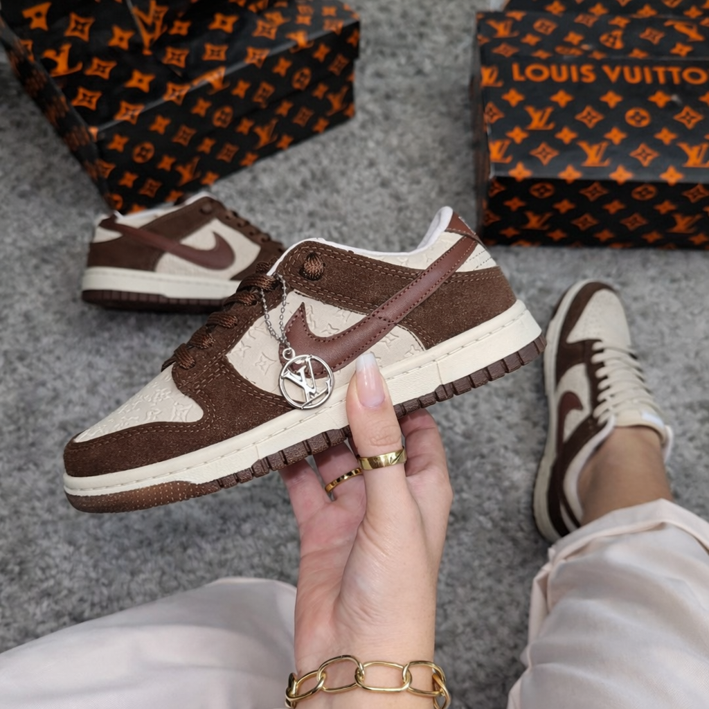 sb dunk low - Louis Vuitton bege/marrom