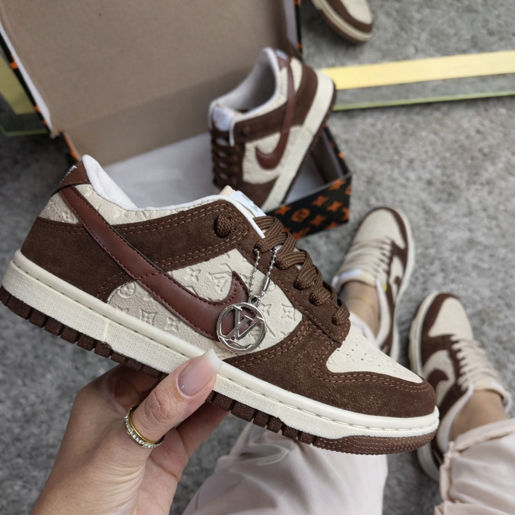 sb dunk low - Louis Vuitton bege/marrom