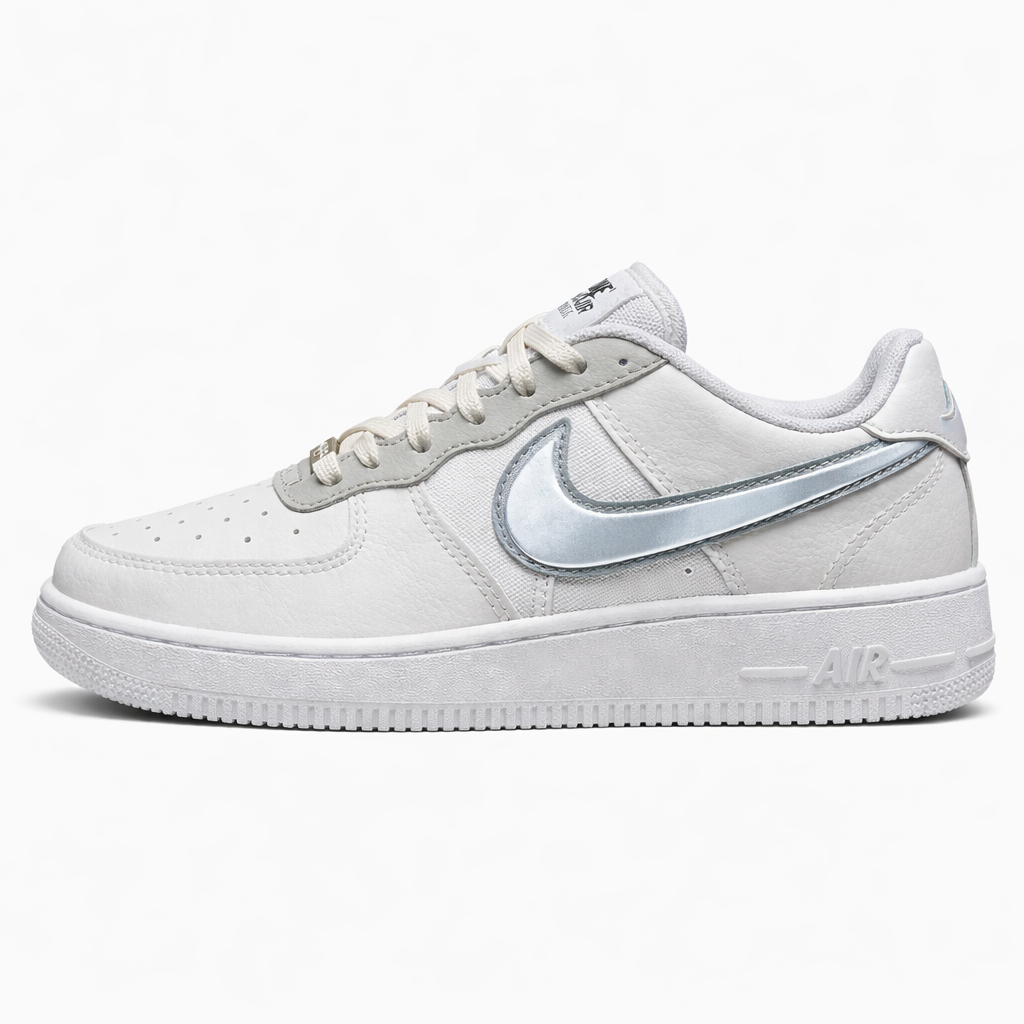 Tênis Air Force 1 GS React - Branco/Cinza