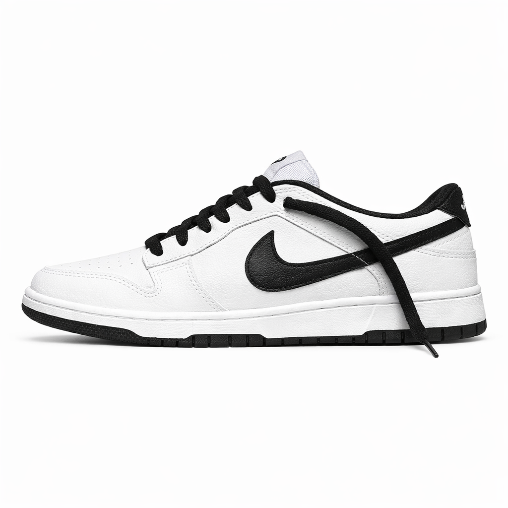 Tenis Dunk branco preto corda