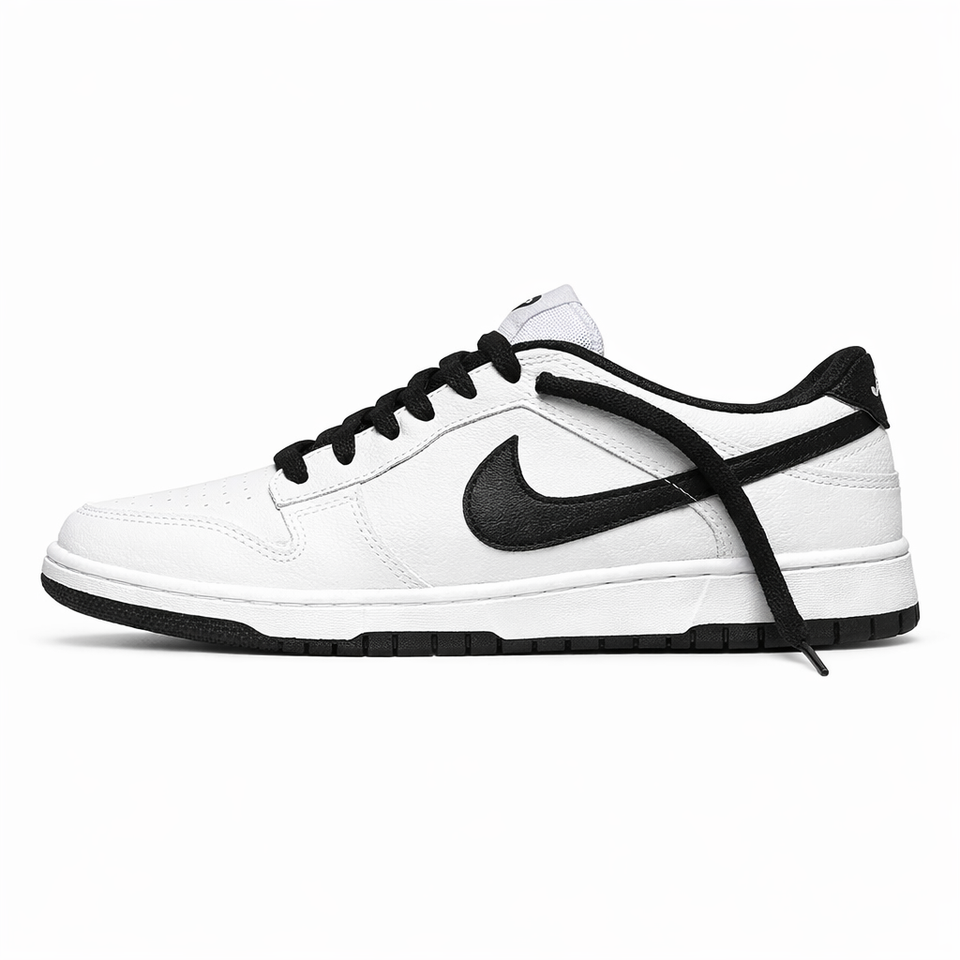 Tenis Dunk branco preto corda