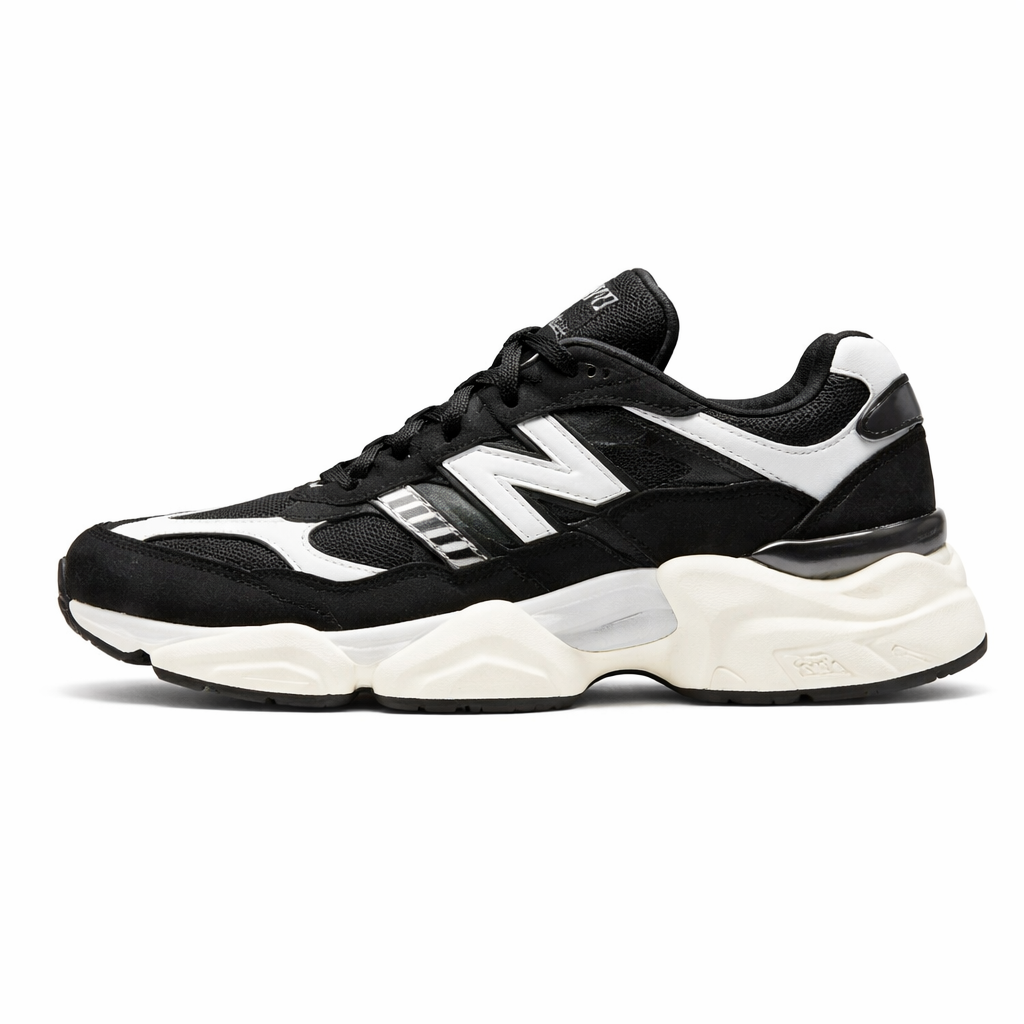 Tênis New Balance 9060 Couro - Preto/Branco