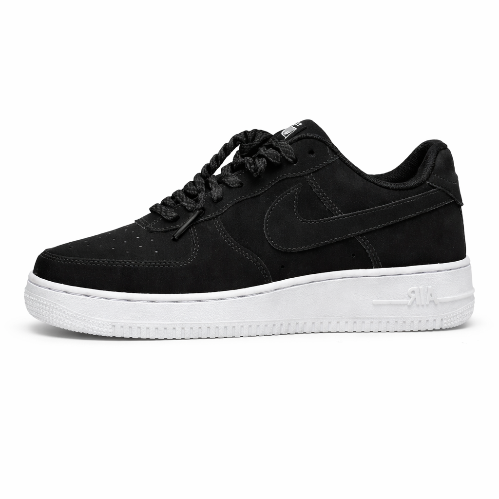 Tenis air force 1 -Preto Nobuck corda