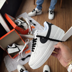 Tênis Air force- white Black corda luxo