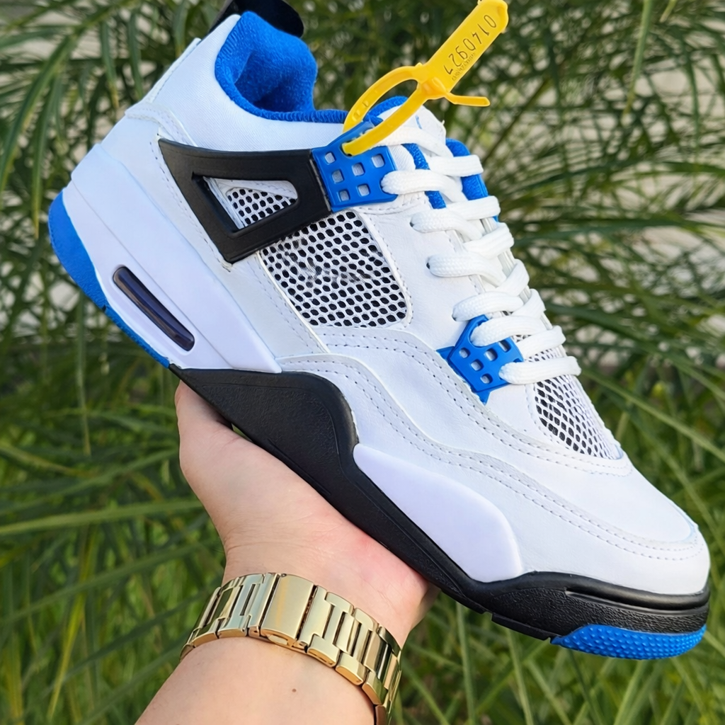 Tênis Air Jordan Retro 4 - Branco/Azul