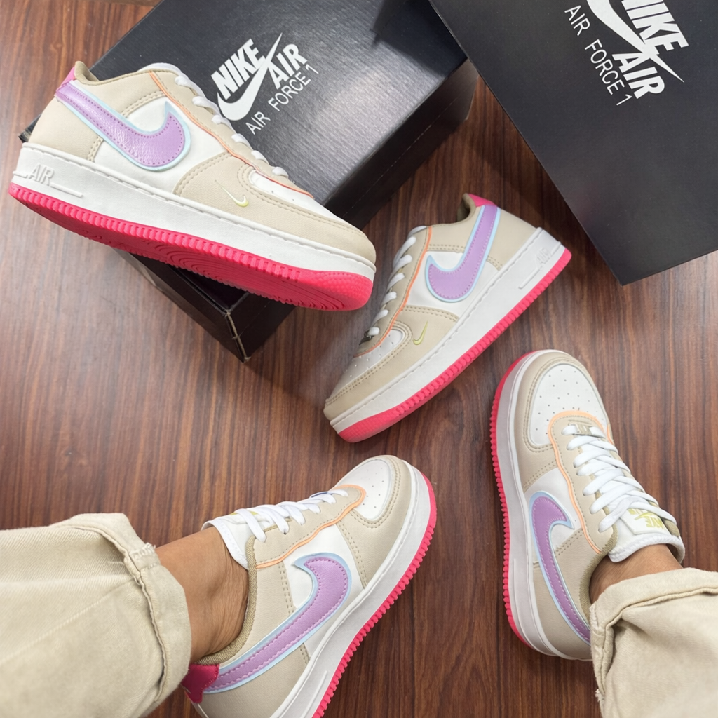 Tênis Air Force 1 Shadow - Branco/Rosa