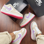 Tênis Air Force 1 Shadow - Branco/Rosa