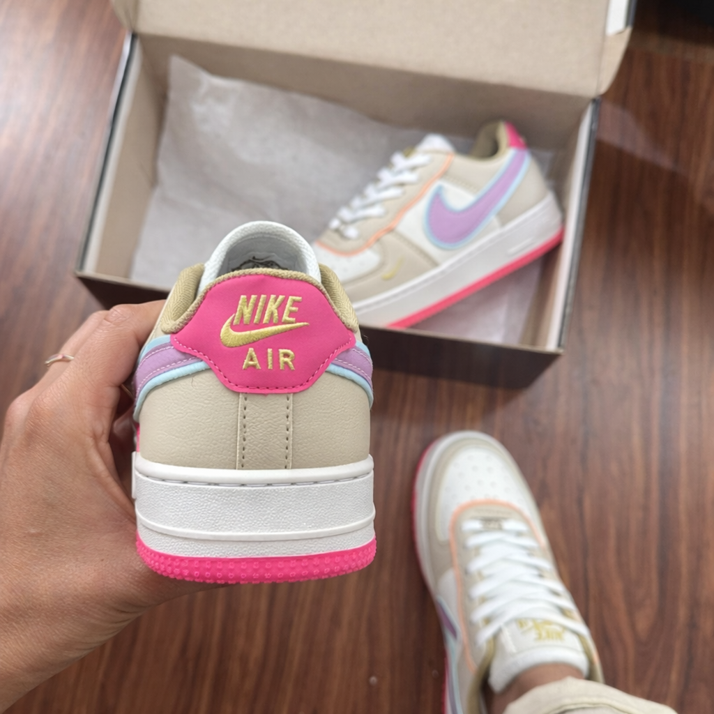 Tênis Air Force 1 Shadow - Branco/Rosa