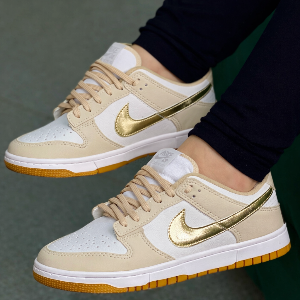 Tênis Dunk Low Metallic Gold - Infantil