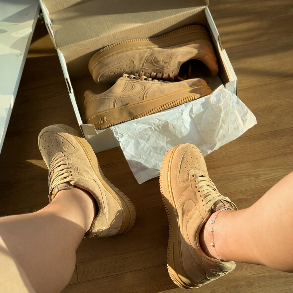 Tênis Air Force 1 - caramelo luxo