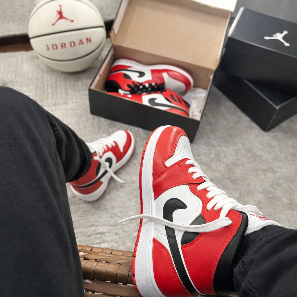 Tênis Air Jordan 1 Zoom tricolor