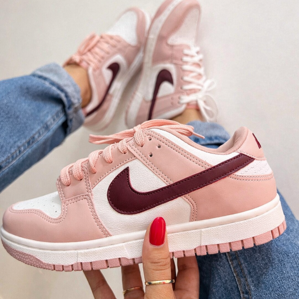 Tênis SB Dunk Low - Rosa/Vinho