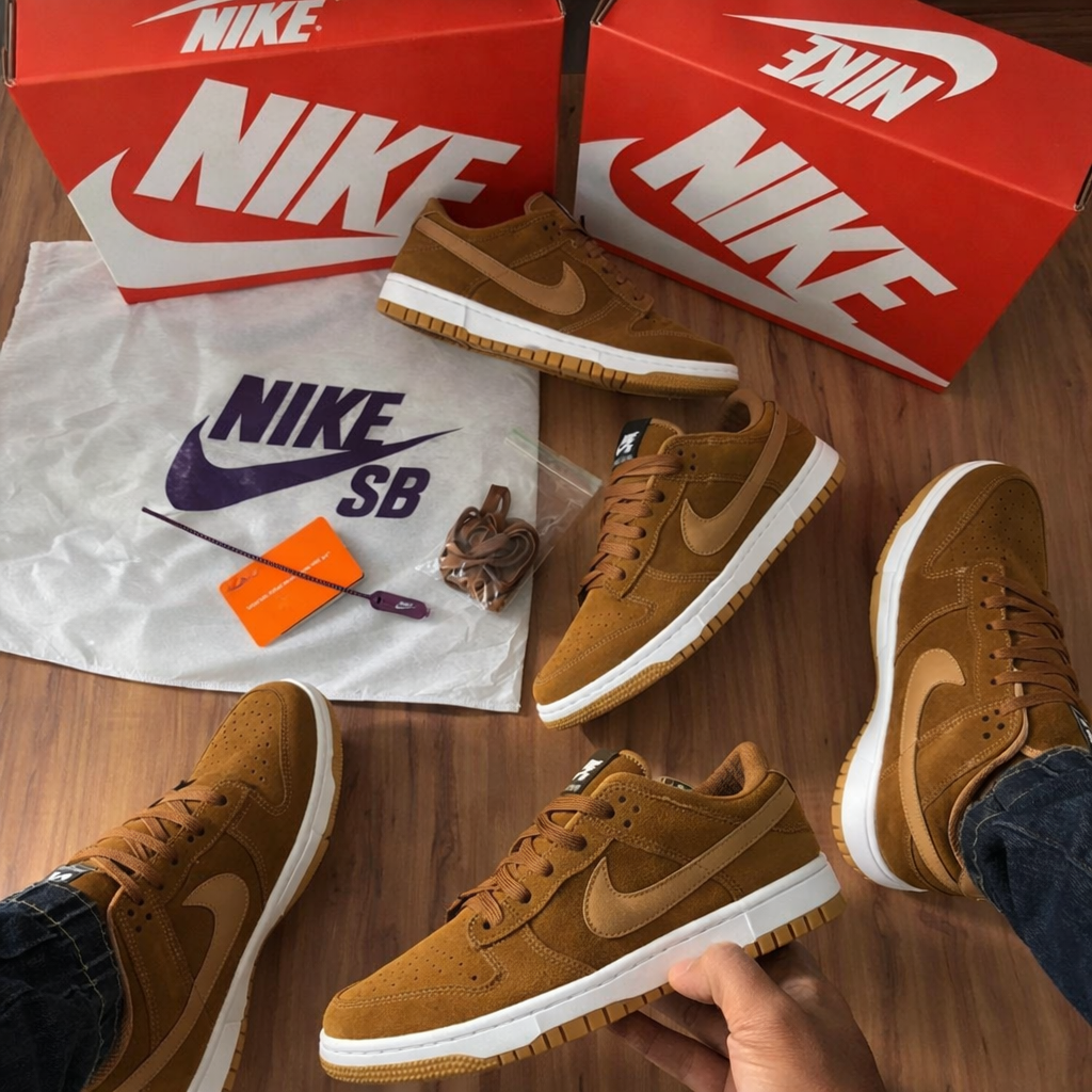 DUNK camurça camelo