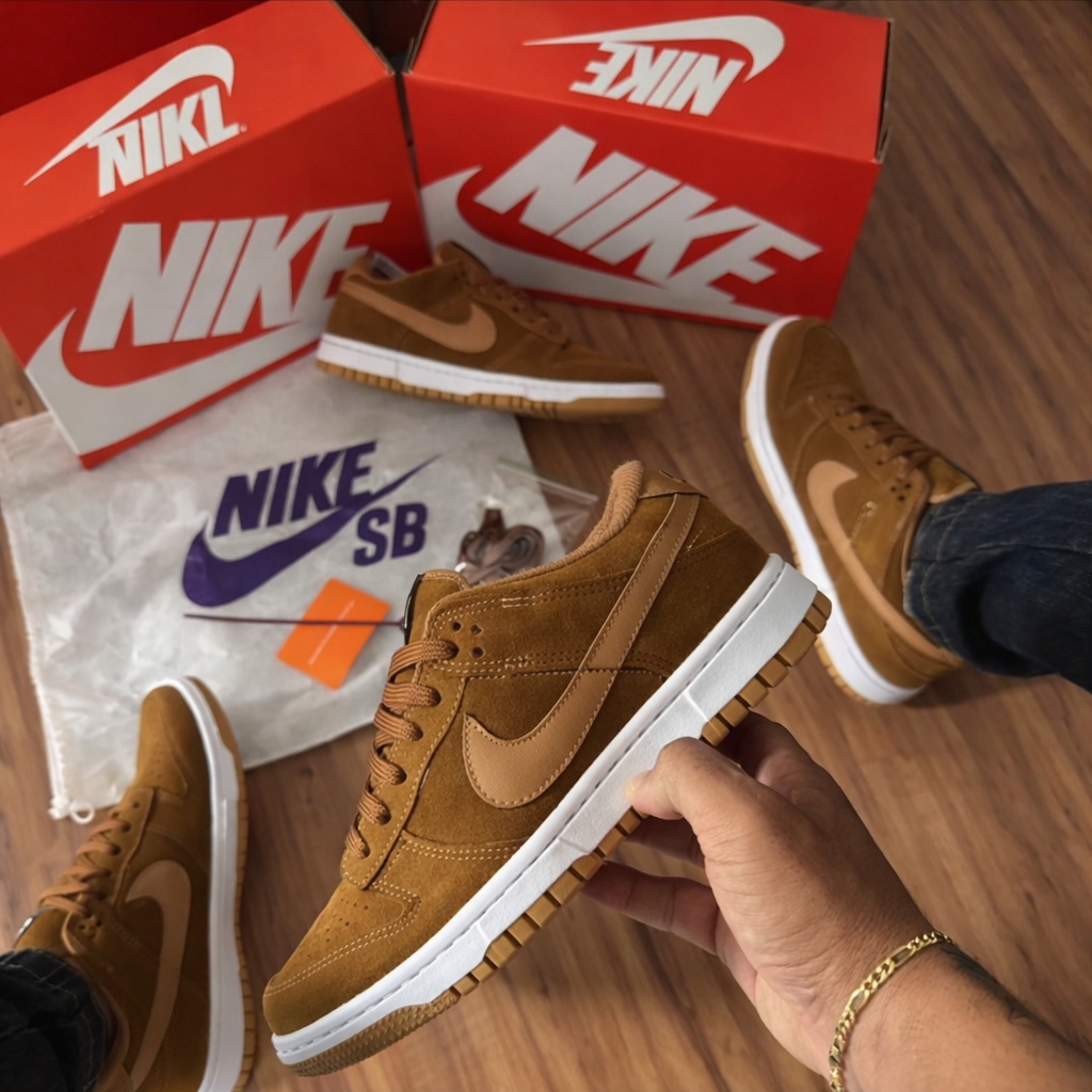 DUNK camurça camelo