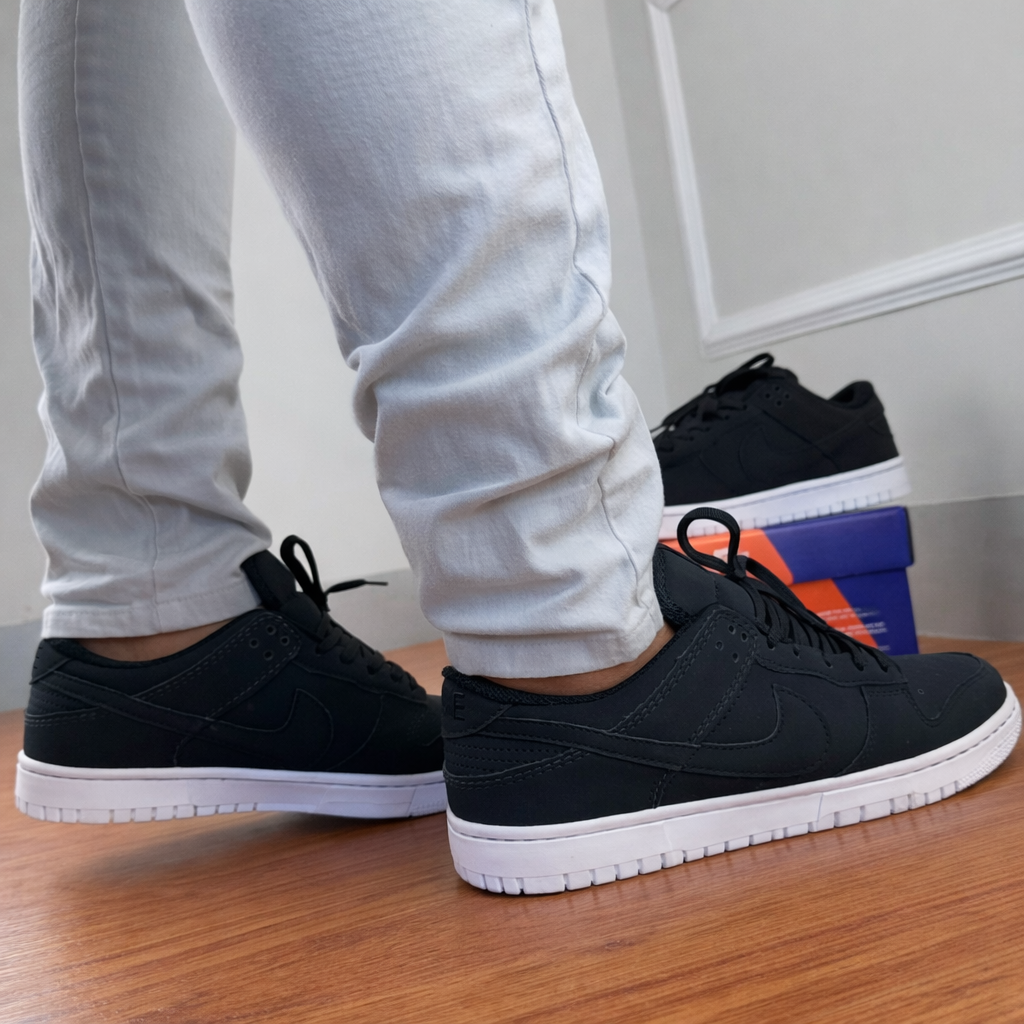 sb dunk low -Preto Nobuck