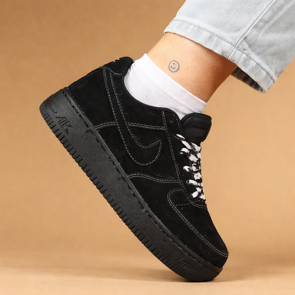 Tênis Air Force 1 -trevis preto