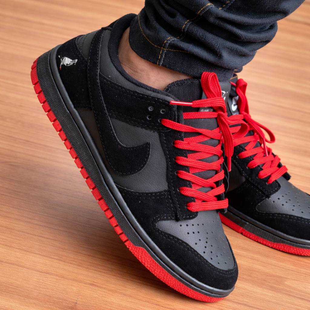 Tênis SB Dunk Low - Grafite/Preto/Vermelho