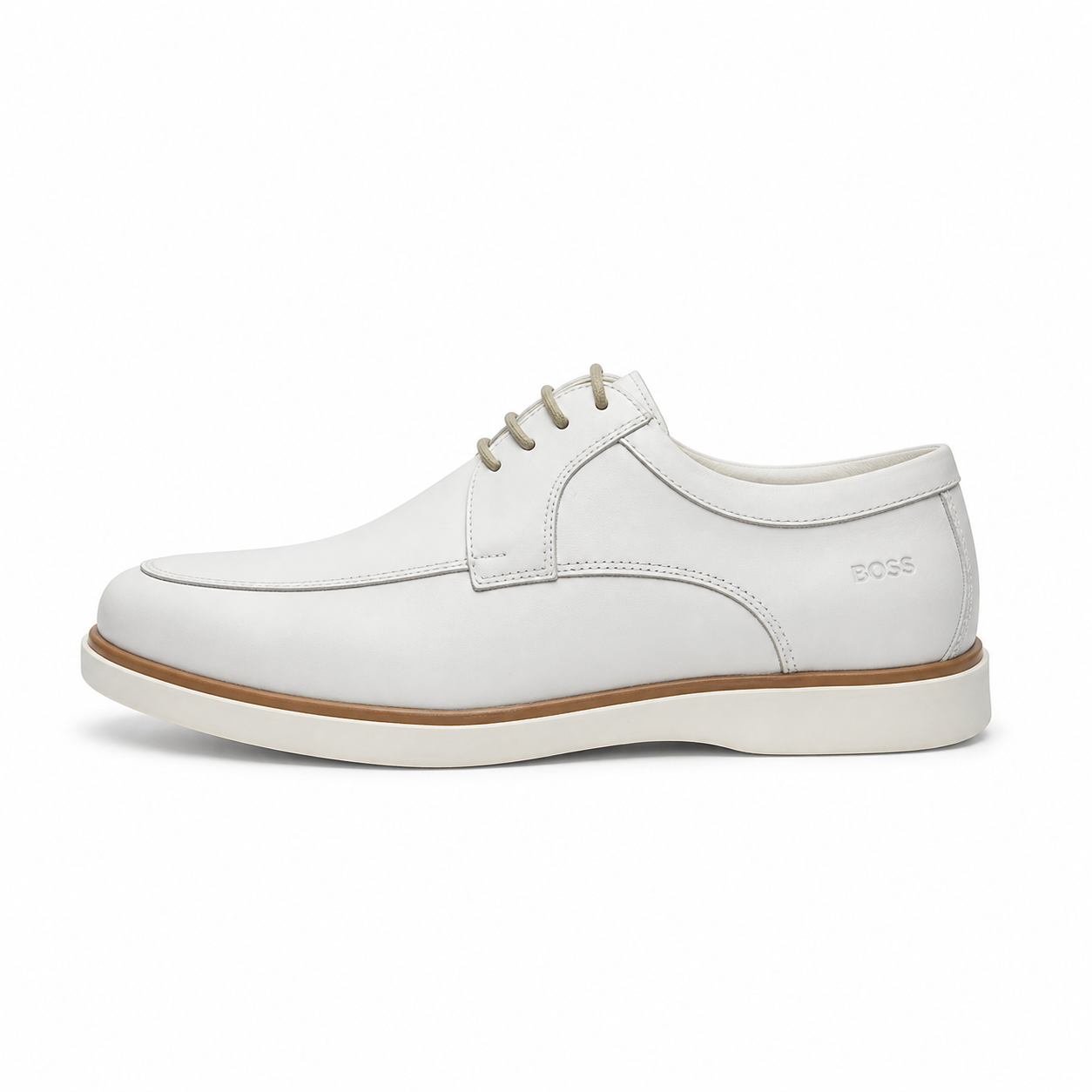 Sapato Oxford Hugo Boss Branco Gelo (Couro Legítimo )Masculino Premium Social