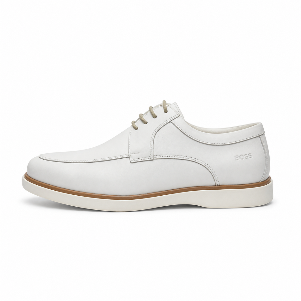 Sapato Oxford Hugo Boss Branco Gelo (Couro Legítimo )Masculino Premium Social
