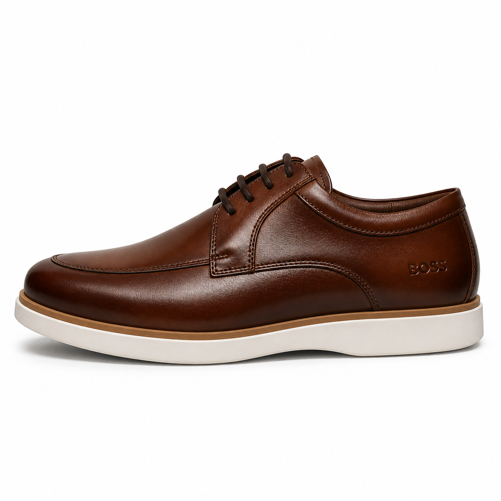 Sapato Oxford Hugo Boss  Caramelo Couro Legítimo Masculino Premium