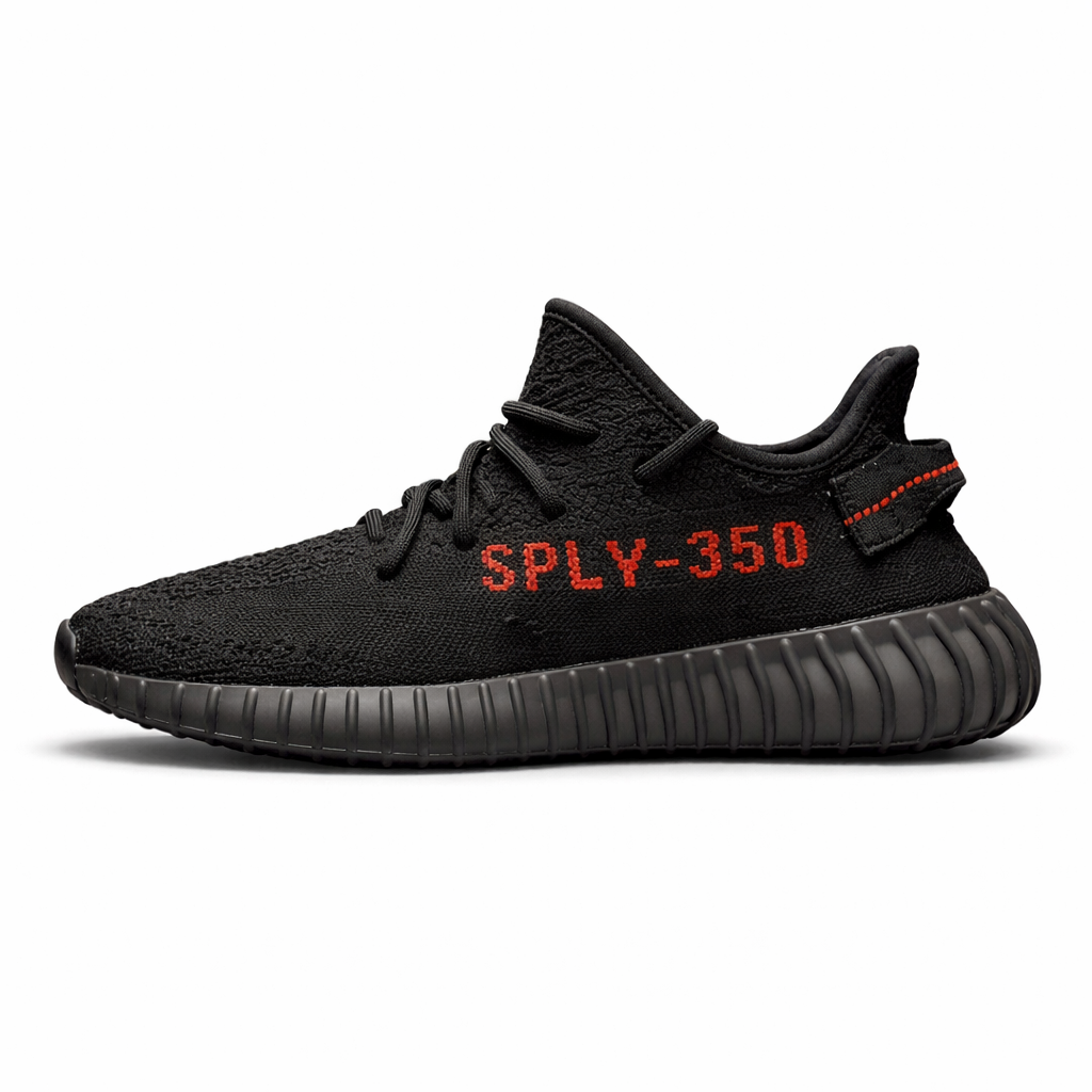 Tênis Yeezy Boost 350 - Preto Vermelho