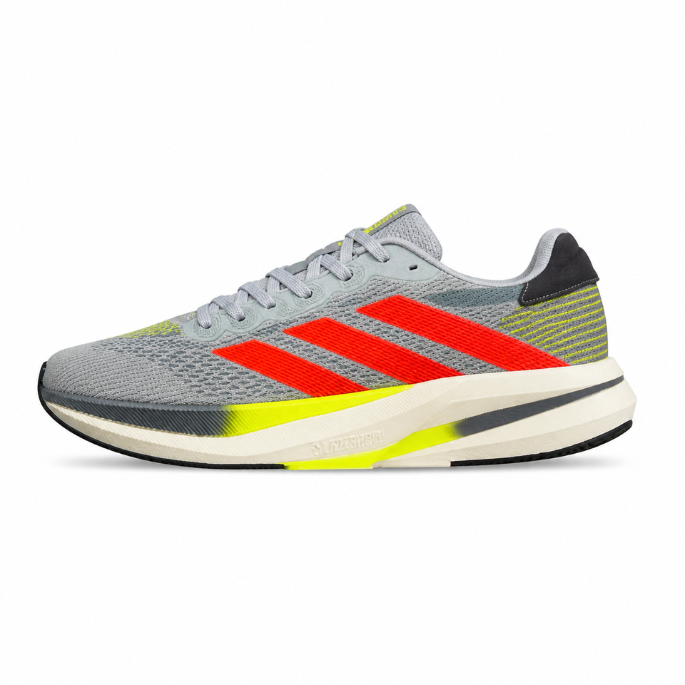 Tênis Adidas Sport Cinza/Laranja Neon Primeira Linha