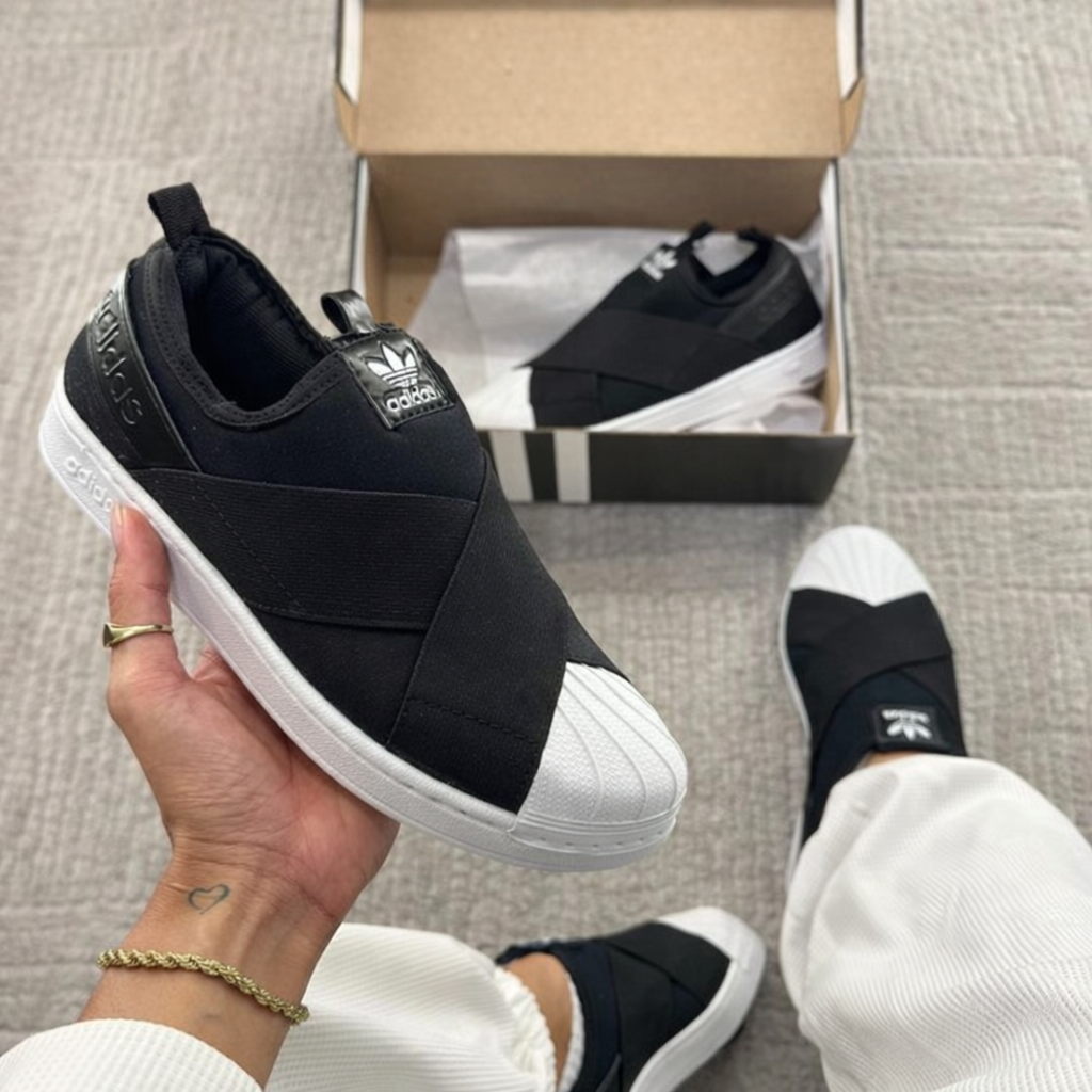 Tênis Superstar Slip-On - Preto/Branco