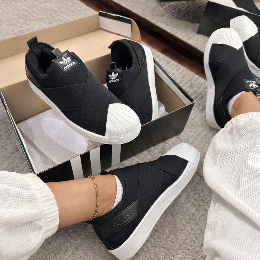 Tênis Superstar Slip-On - Preto/Branco