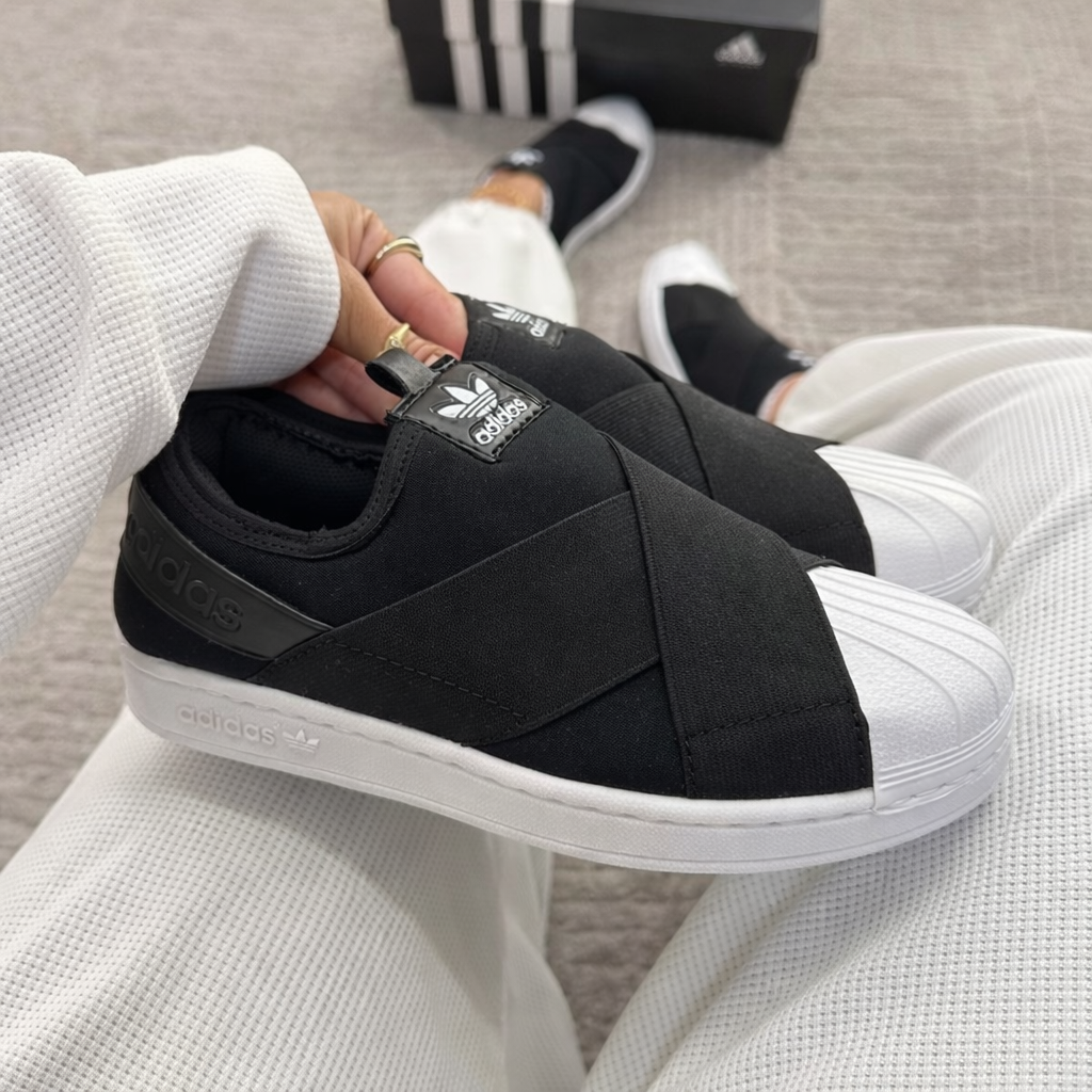 Tênis Superstar Slip-On - Preto/Branco