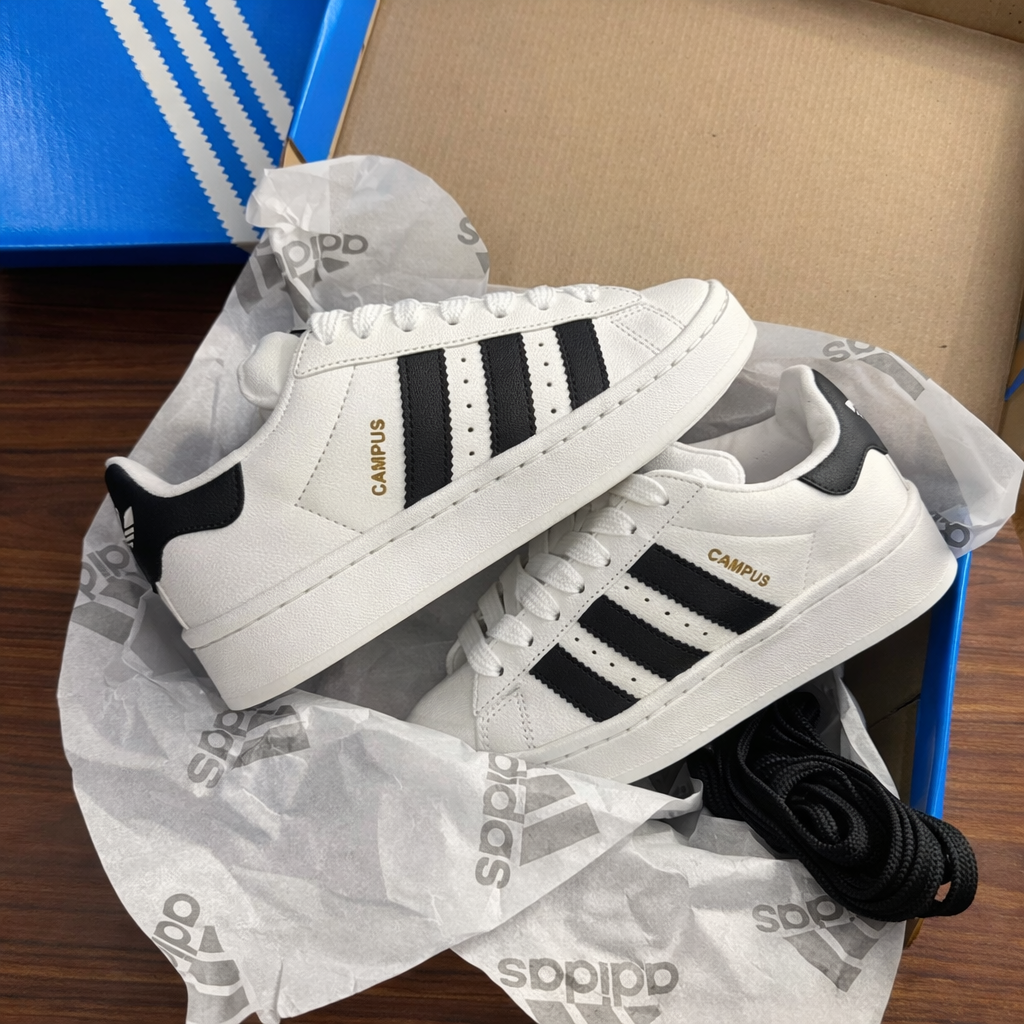Tênis Adidas Campus - branco/preto