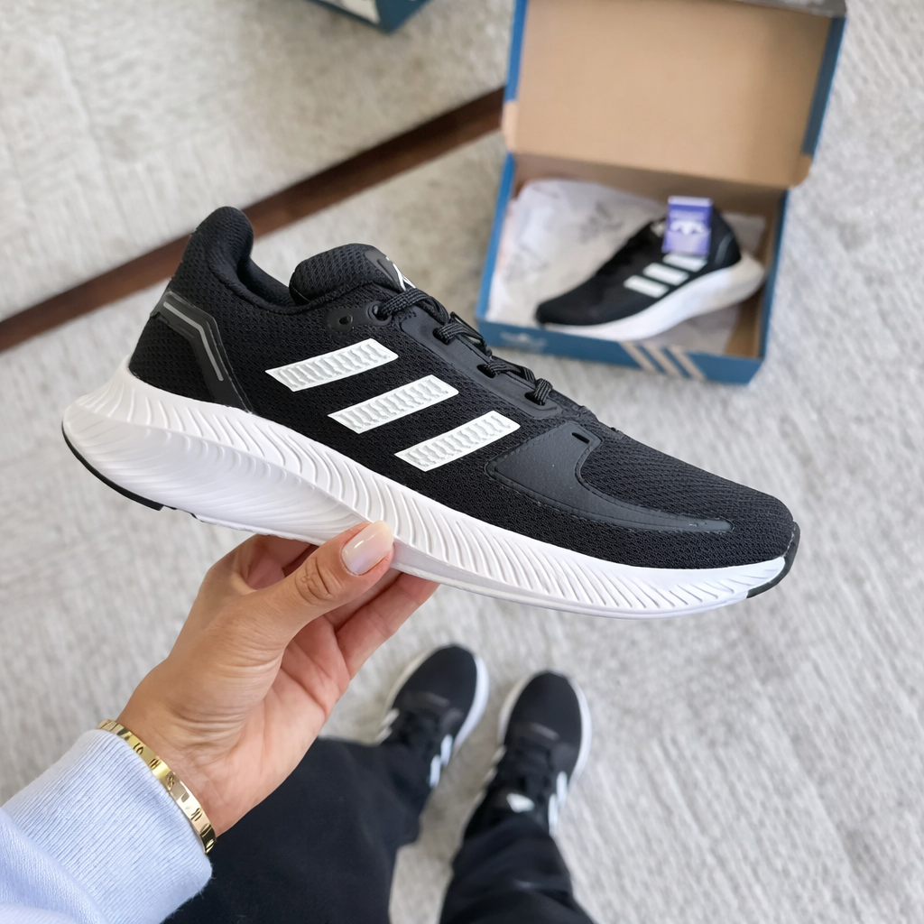 Tênis Corrida Run Falcon 2.0 - Preto/Branco