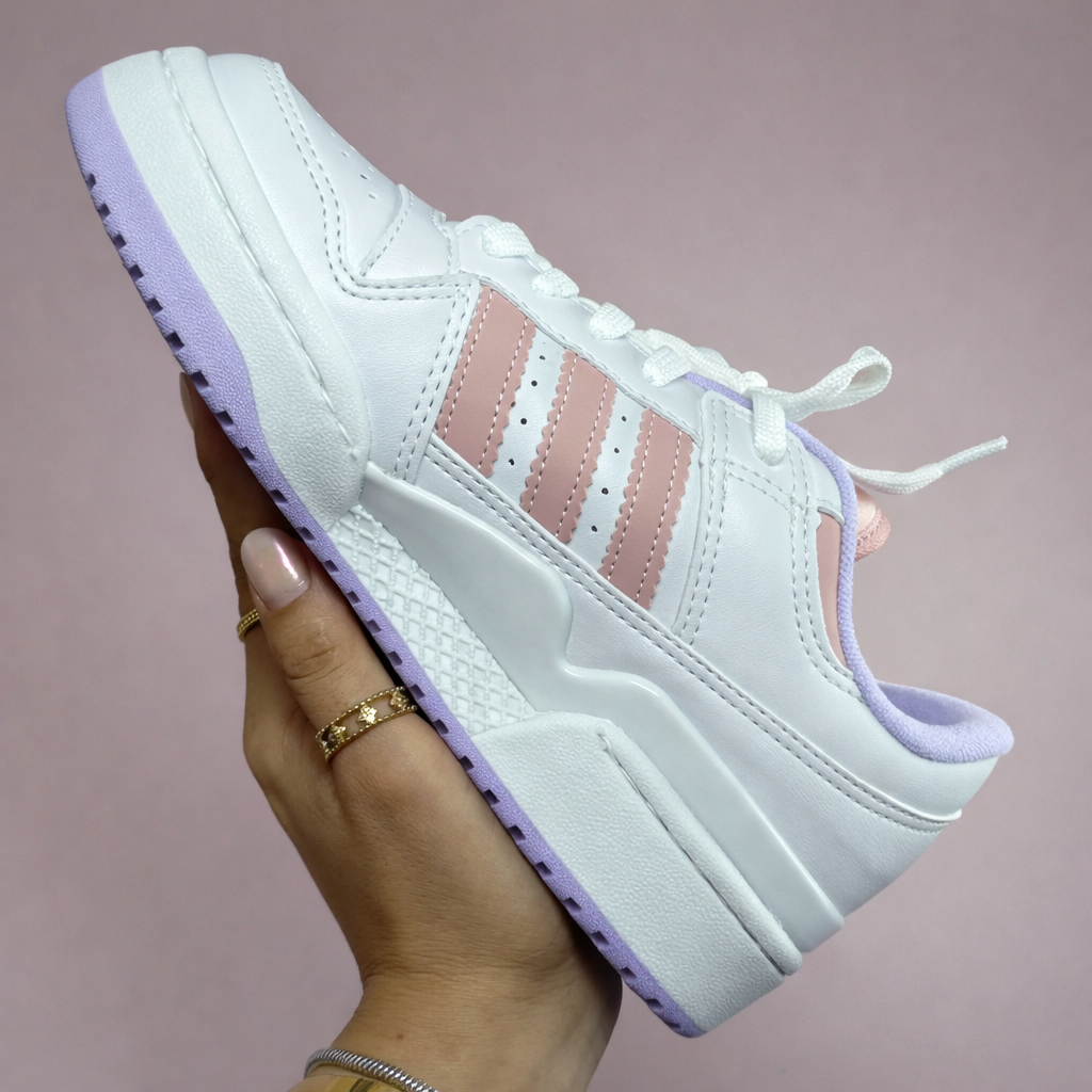 Tênis Forum Low 84 ADV - Branco/rose/lilás
