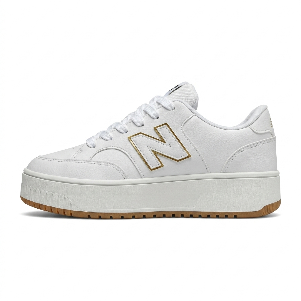Tênis New Balance CT303 – Branco/Ouro 🤍✨
