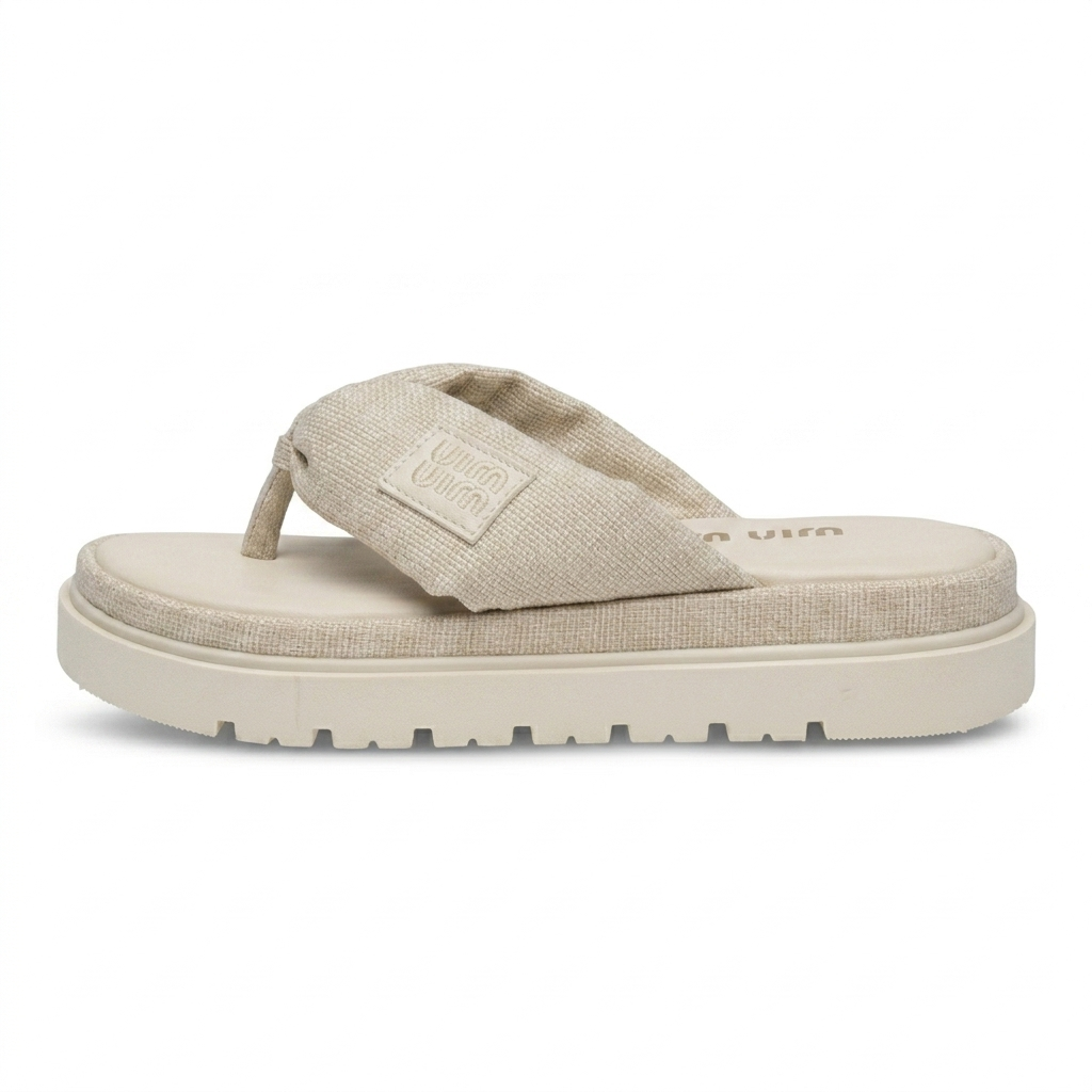 Sandália Miu Miu Plataforma Off White
