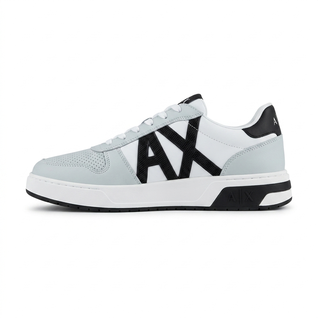 Tênis Armani Luxo – Branco/Preto