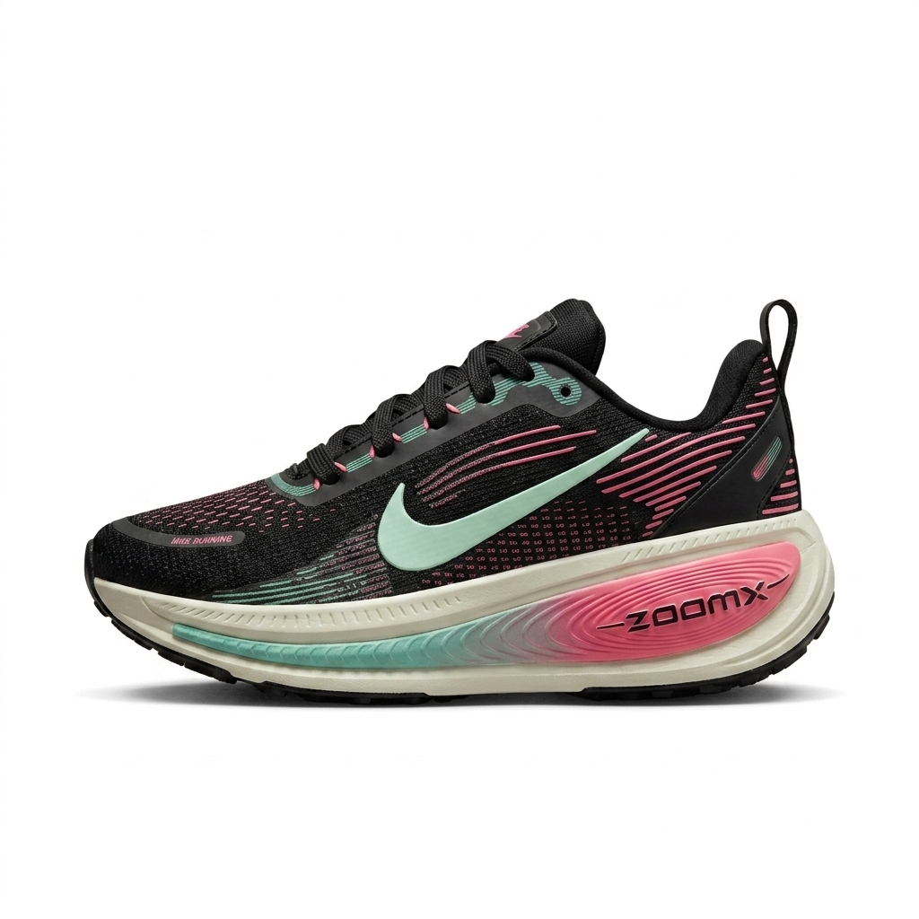 Tênis Nike ZoomX Vomero 18 Preto/Rosa/Verde Premium