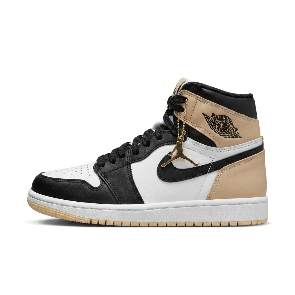 Tênis Nike Air Jordan High – Preto / Branco / Rose Premium