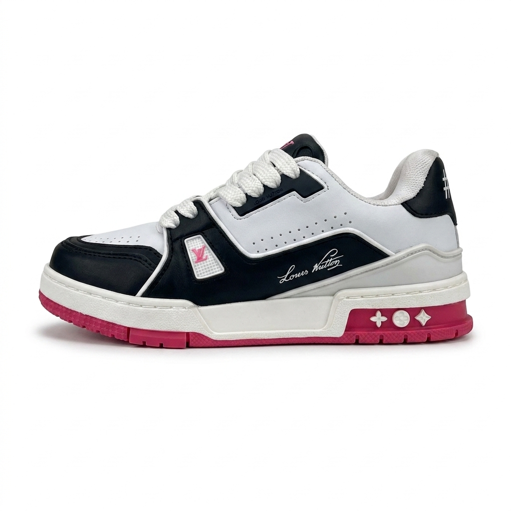 Tênis Louis Vuitton Trainer 54 Branco/Pink Premium