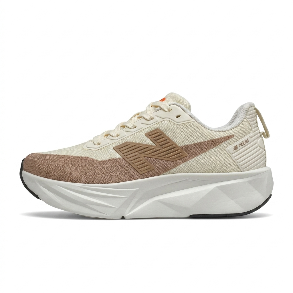 Tênis New Balance FuelCell Rebel Off White / Caramelo