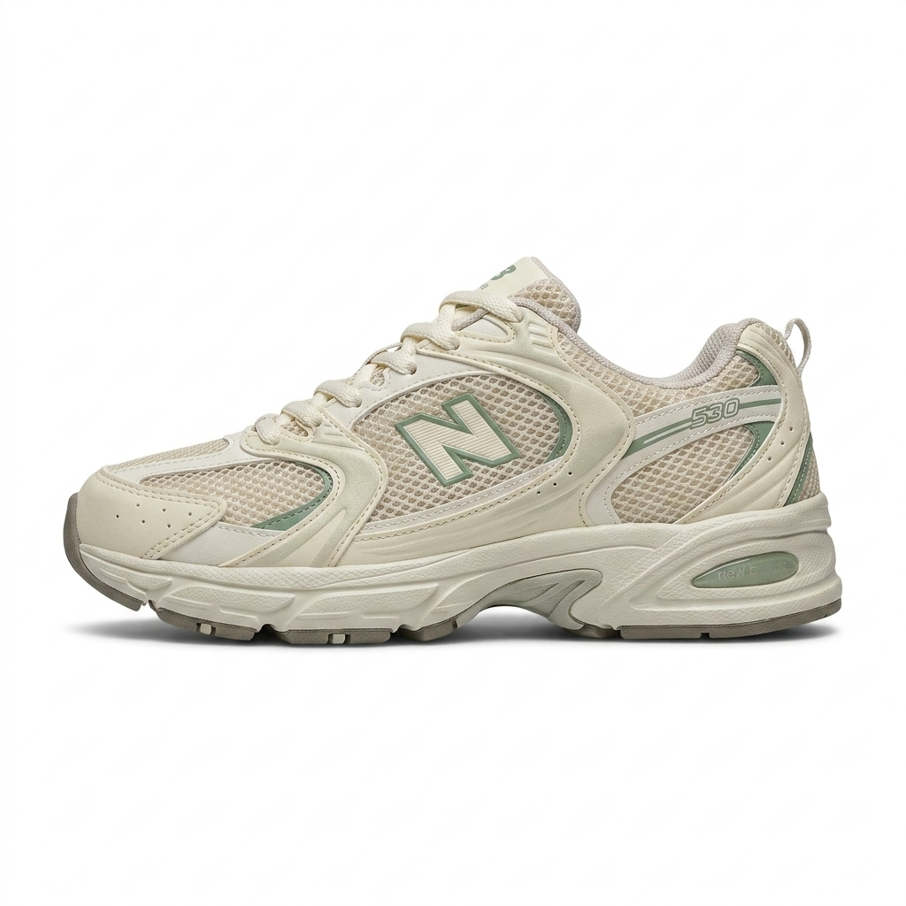 Tênis New Balance 530 Turbo – Bege/Verde