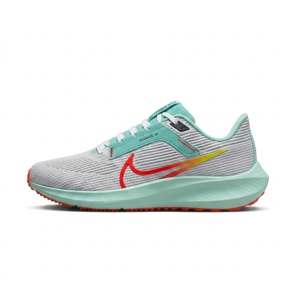 Tênis Nike Pegasus 40 Pro Cinza/Verde Água/Laranja