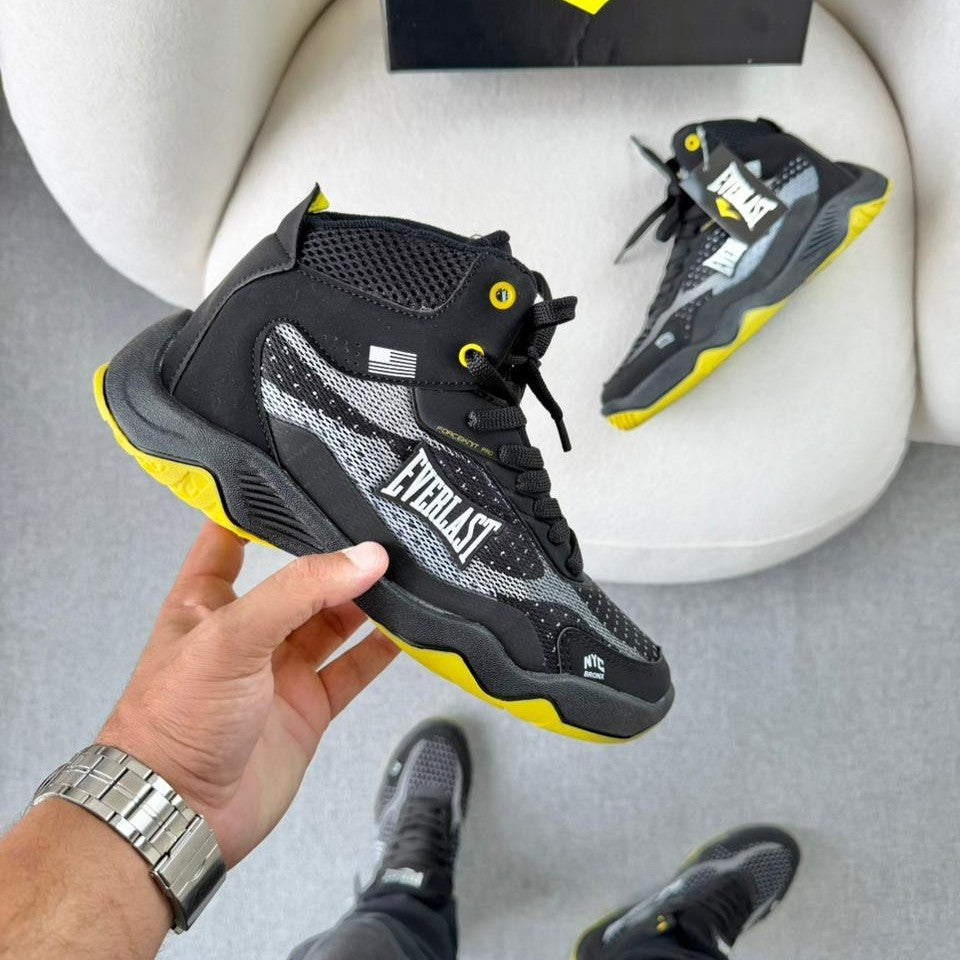 Tênis Everlast Preto/Branco/Amarelo