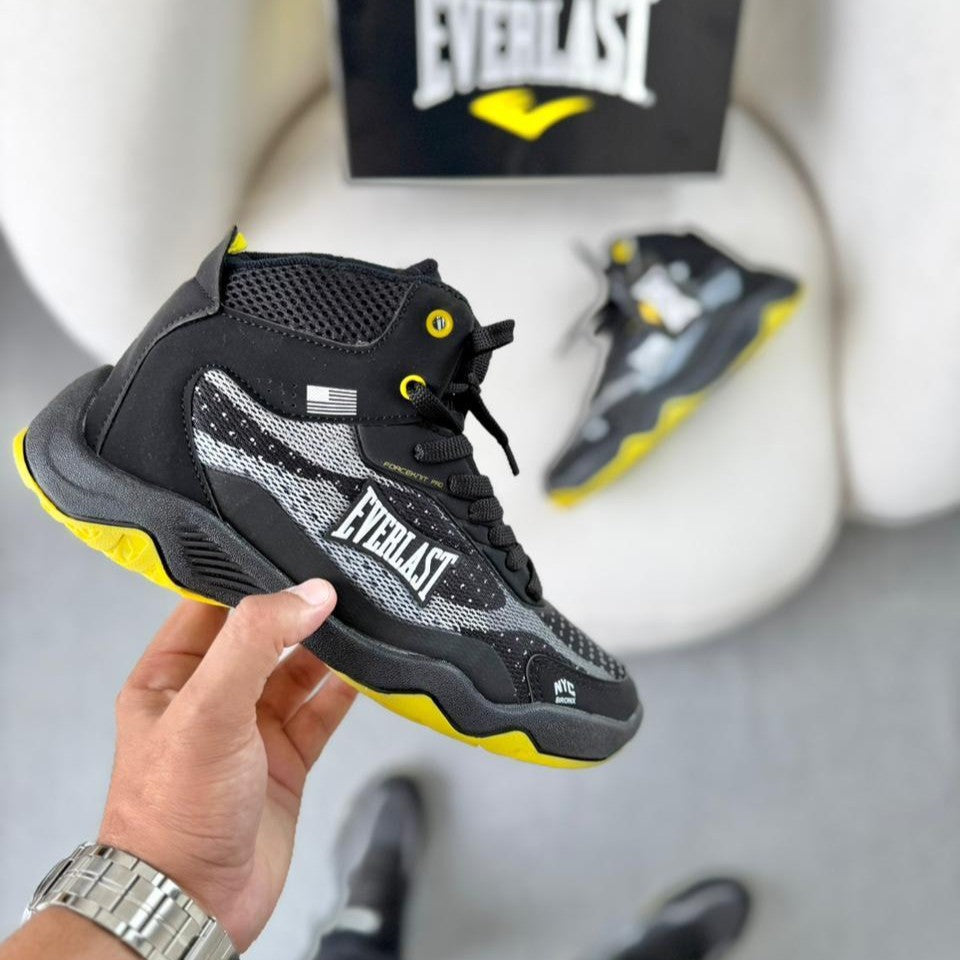 Tênis Everlast Preto/Branco/Amarelo
